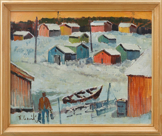 Fischenlage i Wintervila by Tage Gavik