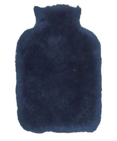 100% Sheepskin Hot Water Bottle- Blue