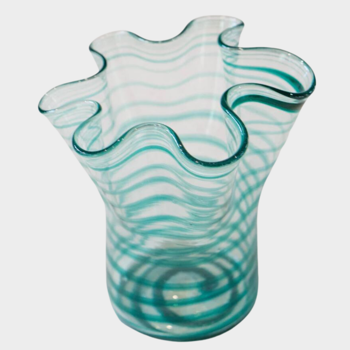 Vase- Teal Swirl