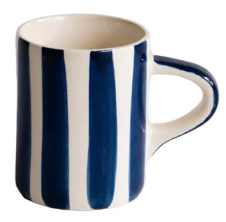 Blue Candy Stripe  Espresso Mug