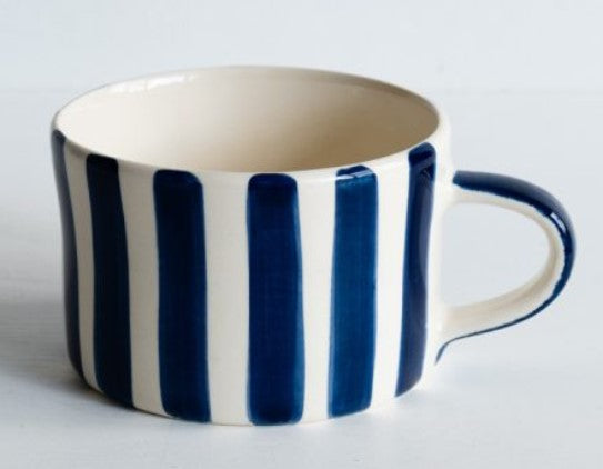 Large Blue Candy Stripe Mug