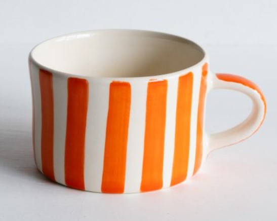 Large Orange Candy Stripe Mug (Copy)