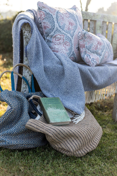 Indigo Hand Woven Jute Bag