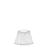 Gathered Lampshade Grey Moire