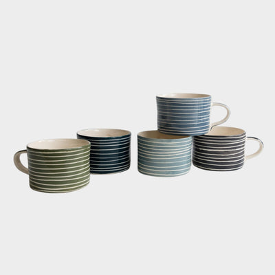 Large Turquoise Stripe Mug