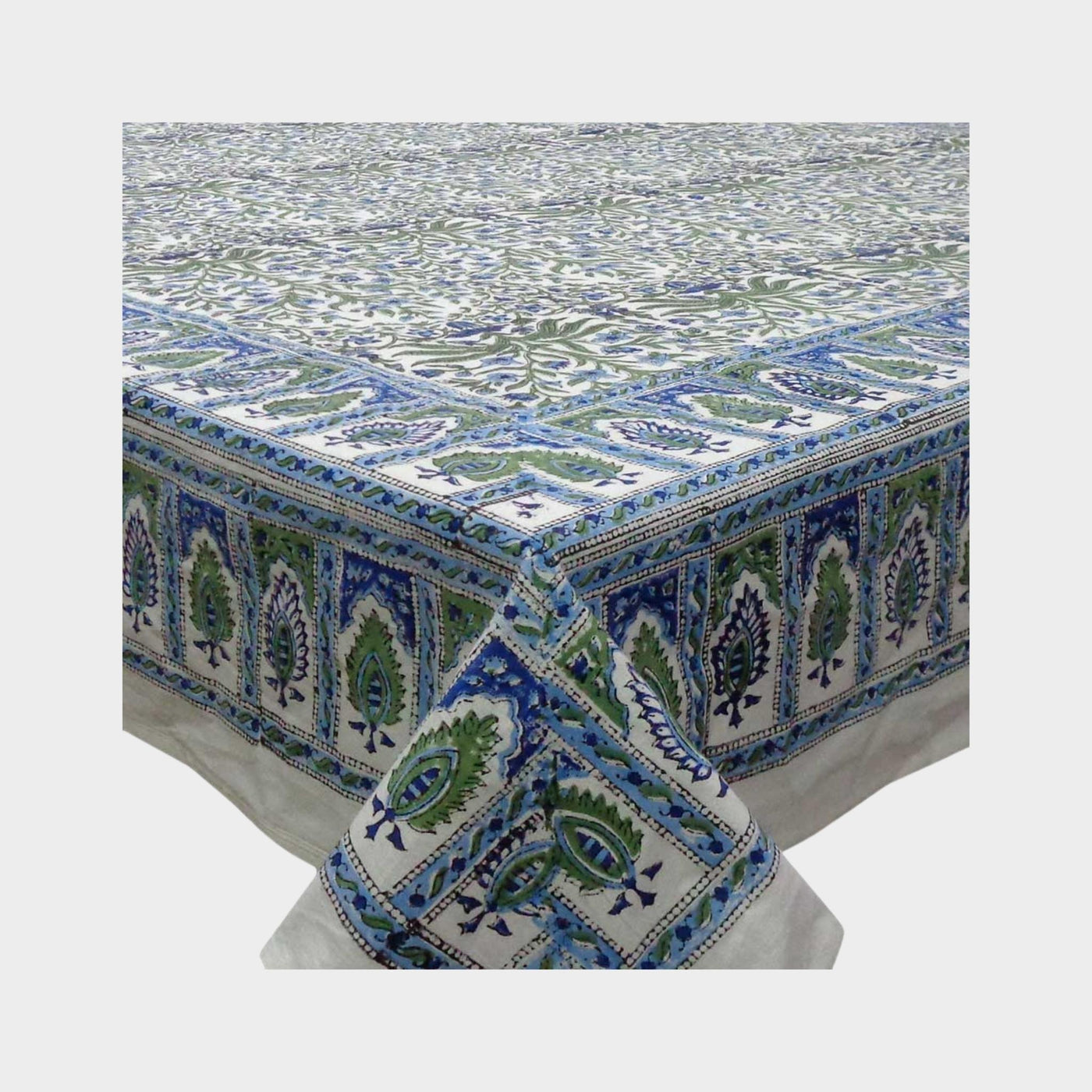 Blue & Green Tablecloth 150cm x 220cm