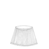 Gathered Lampshade Neutral Wicker