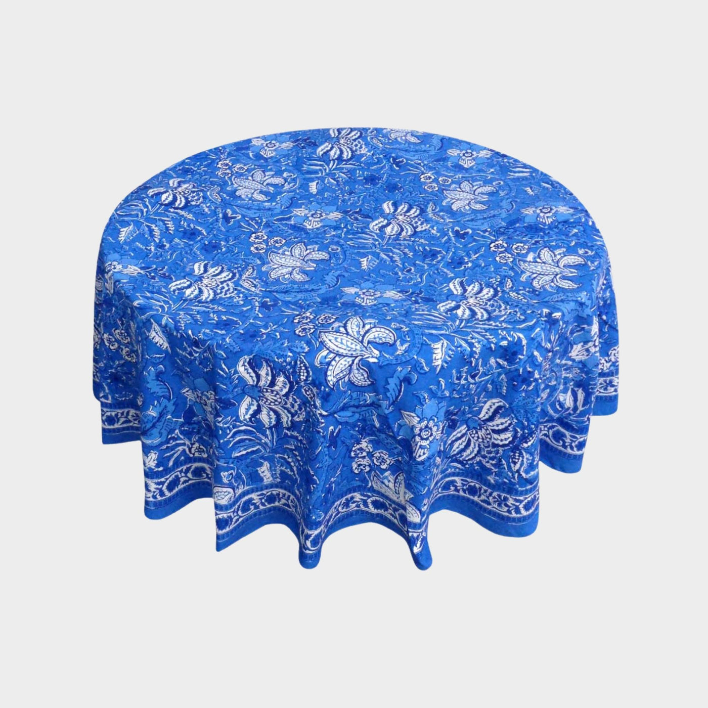 BLue Lotus Round Tablecloth