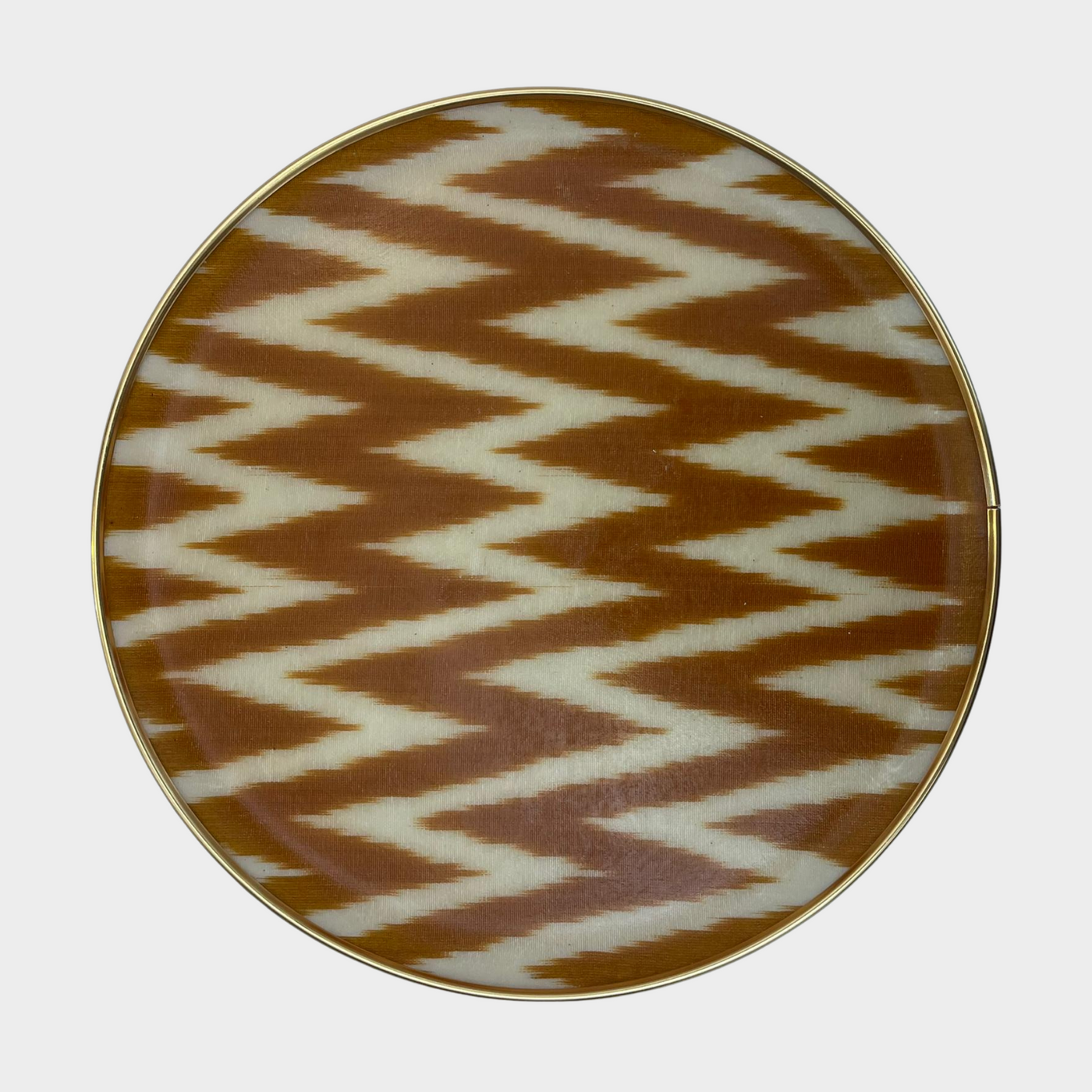 Round Silk Ikat Tray