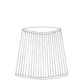 Gathered Lampshade Grey Moire