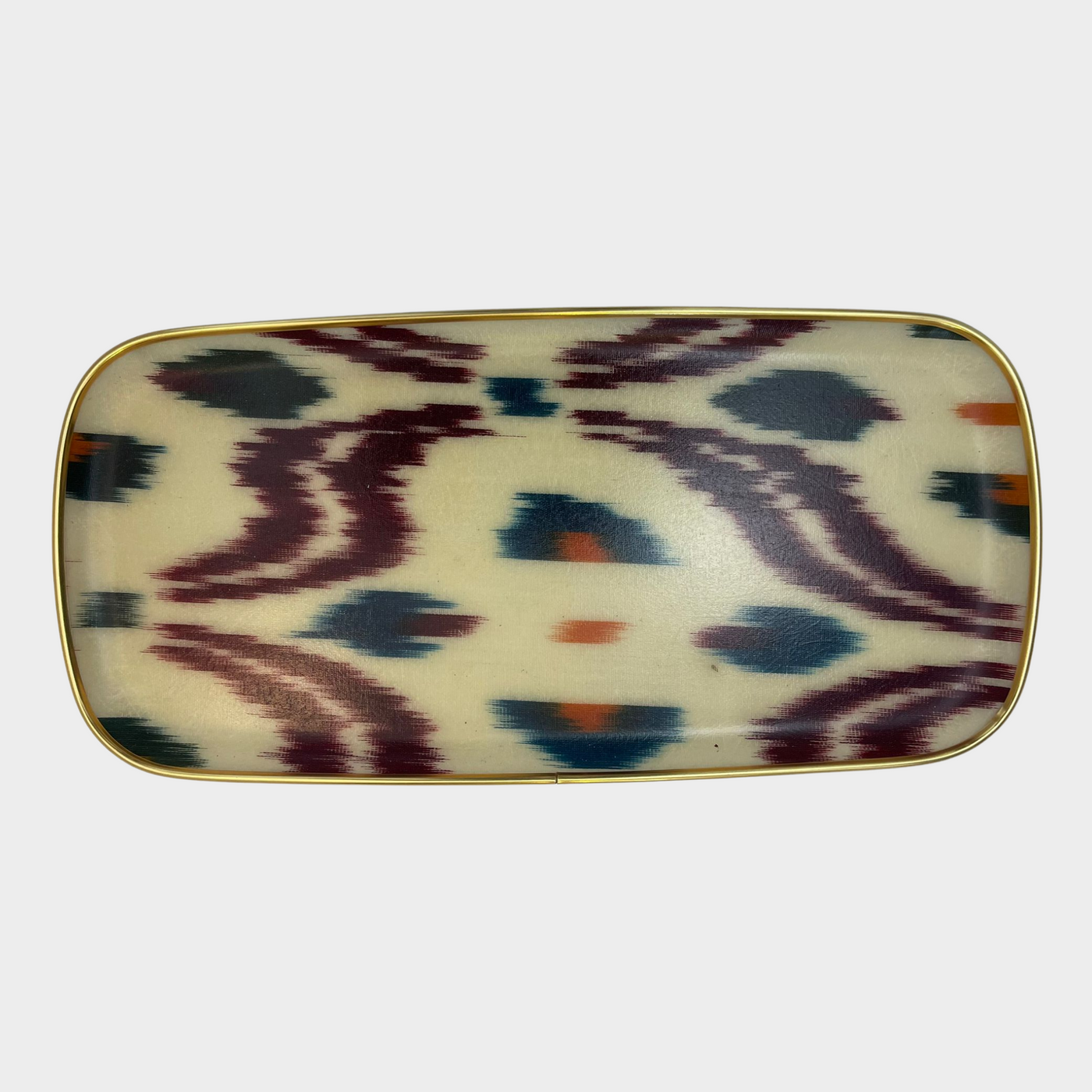 Oblong Silk Ikat Tray