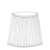 Gathered Lampshade Grey Moire