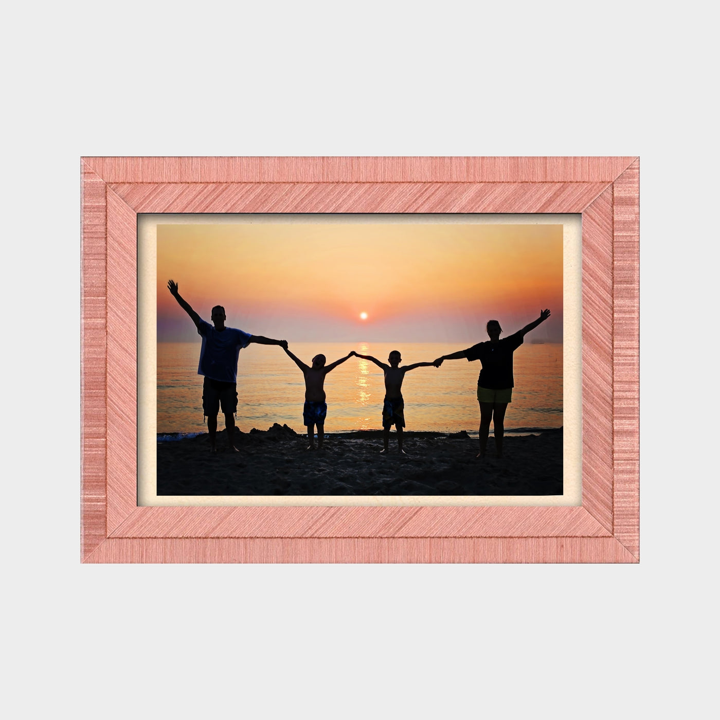 Italian Marquetry Photo Frame Pink