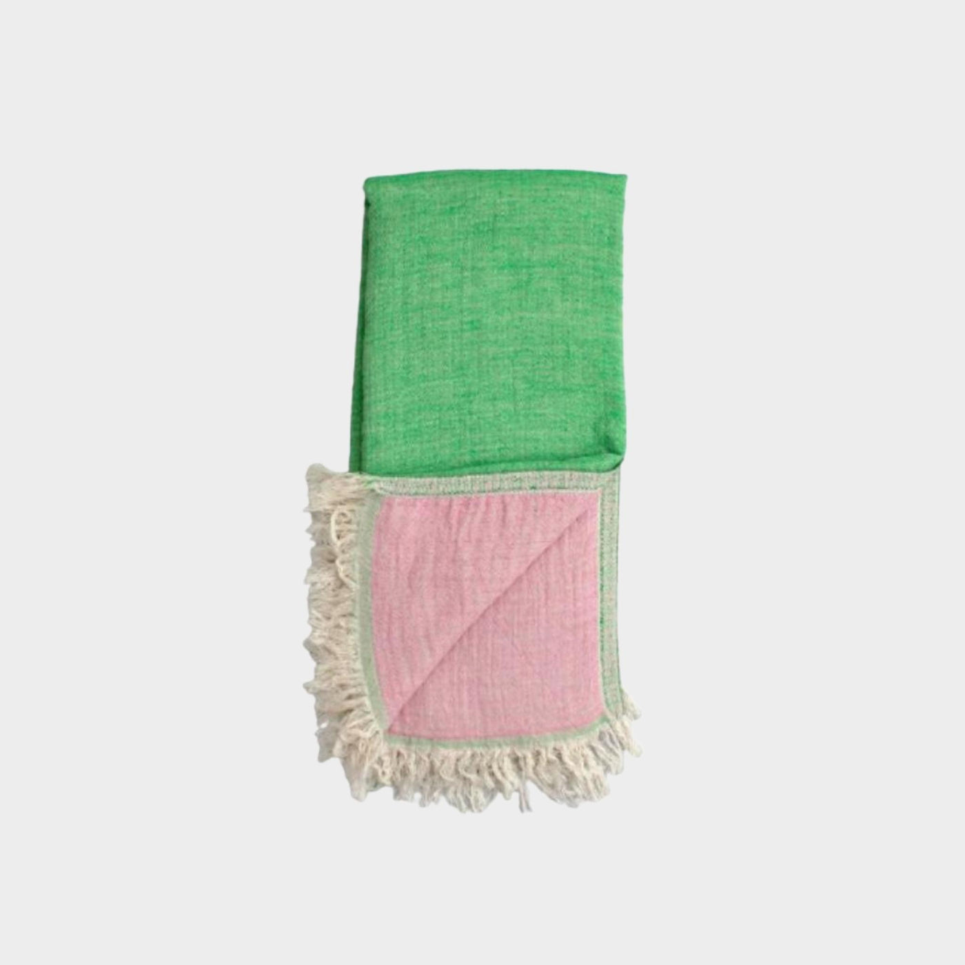 Green & Pink Hammam Beach Towel