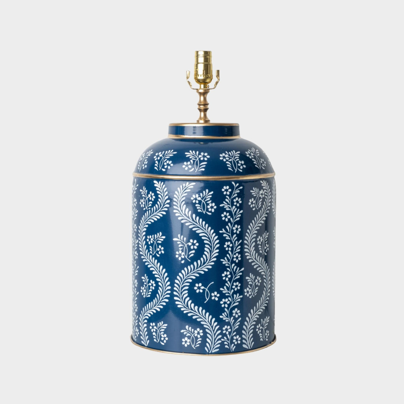 indigo Trellis Tole Lamp