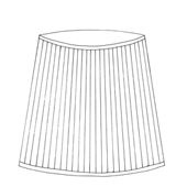 Gathered Lampshade Grey Moire