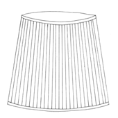 Gathered Lampshade Neutral Wicker