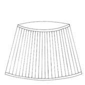 Gathered Lampshade Grey Moire