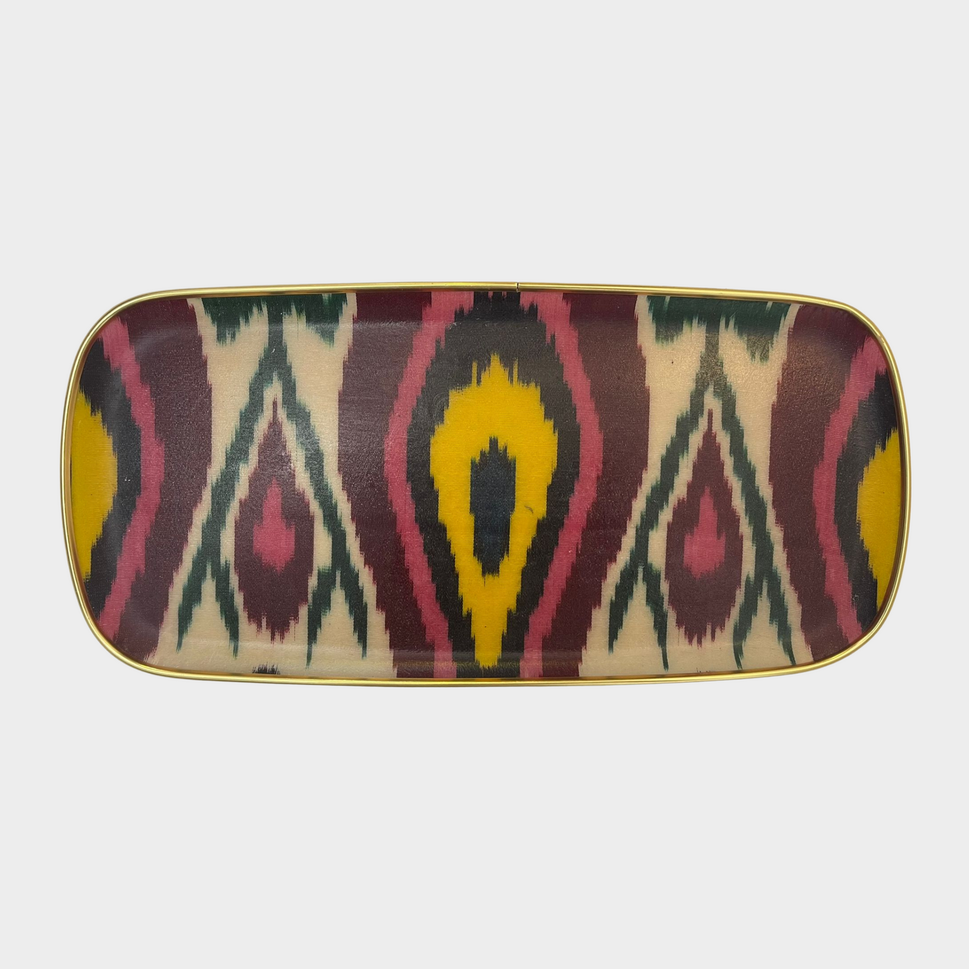 Oblong Silk Ikat Tray