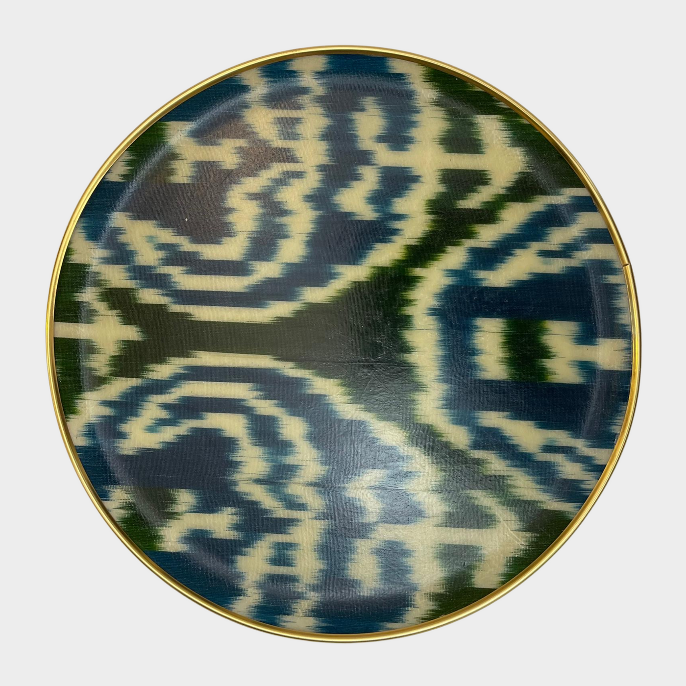 Round Silk Ikat Tray