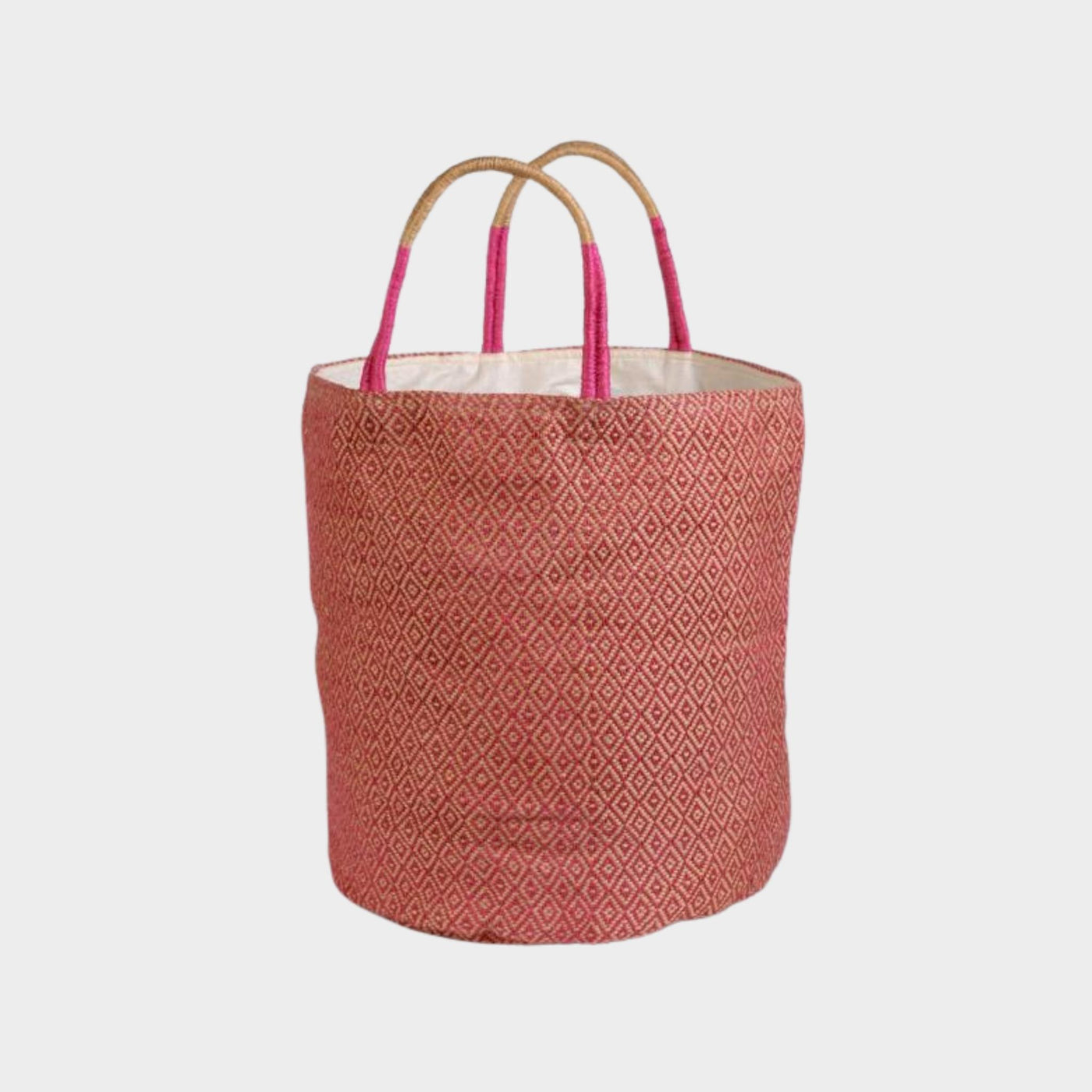 Pink Hand Woven Jute Bag