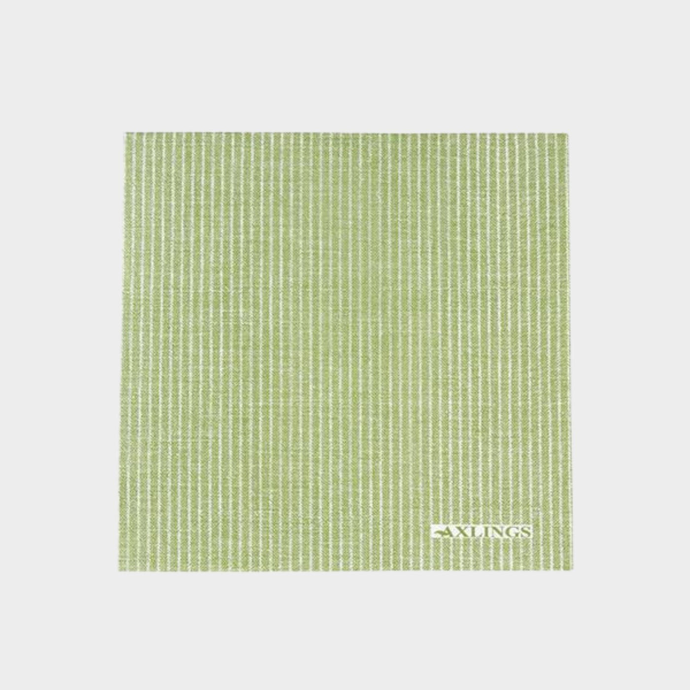 Leaf Green Striped Paper Napkins