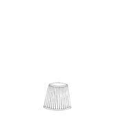 Gathered Lampshade Grey Moire