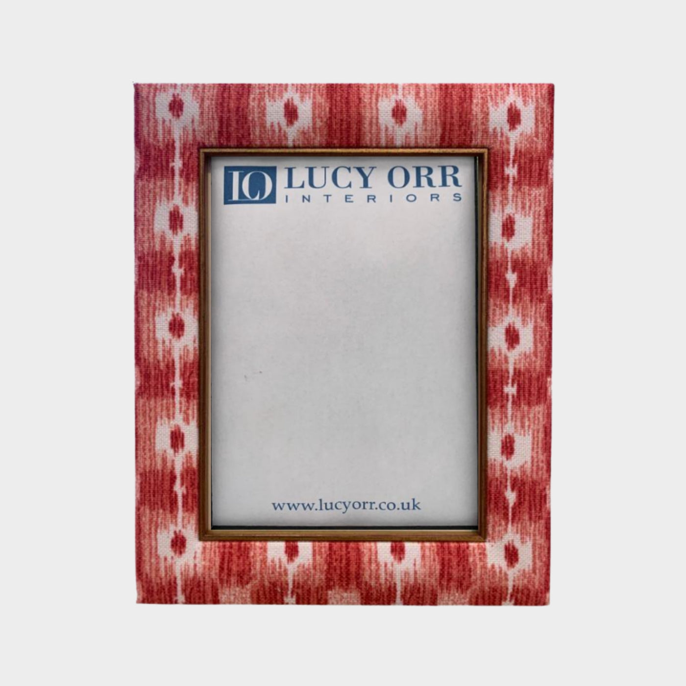 Ikat Photo Frame Coral Red