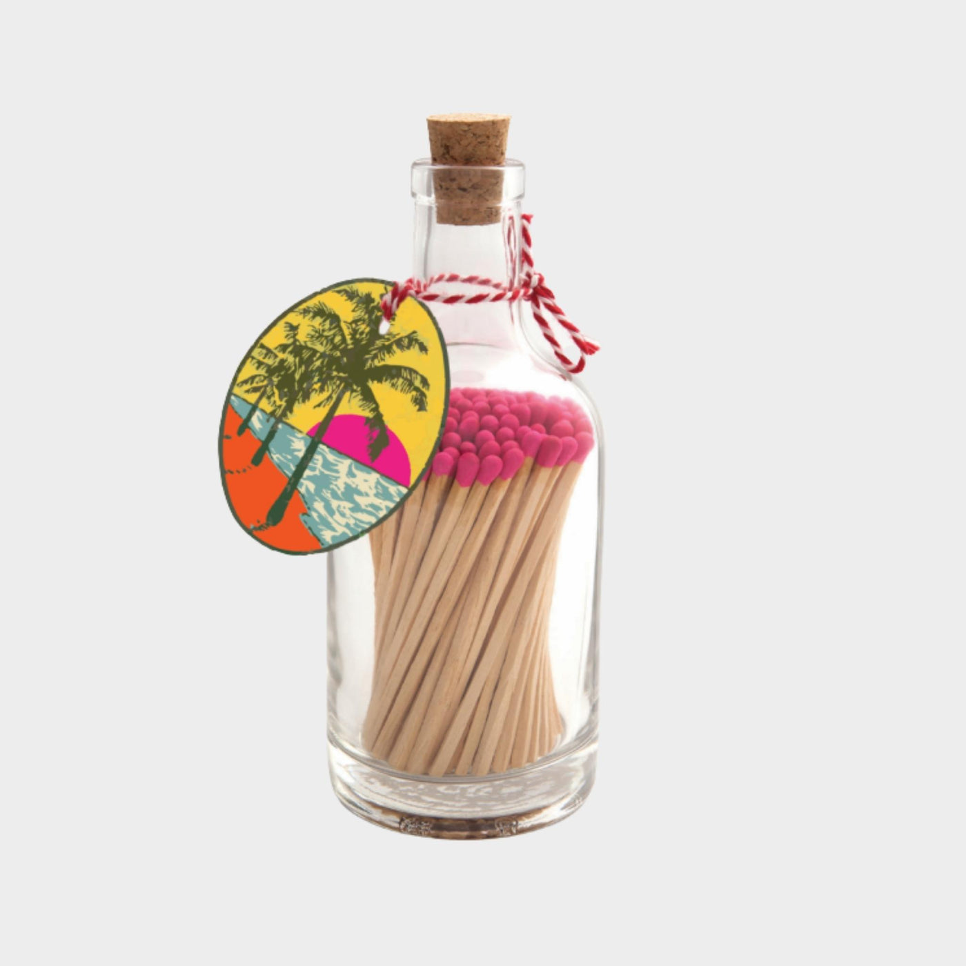 Sunset Palm Matches Bottle