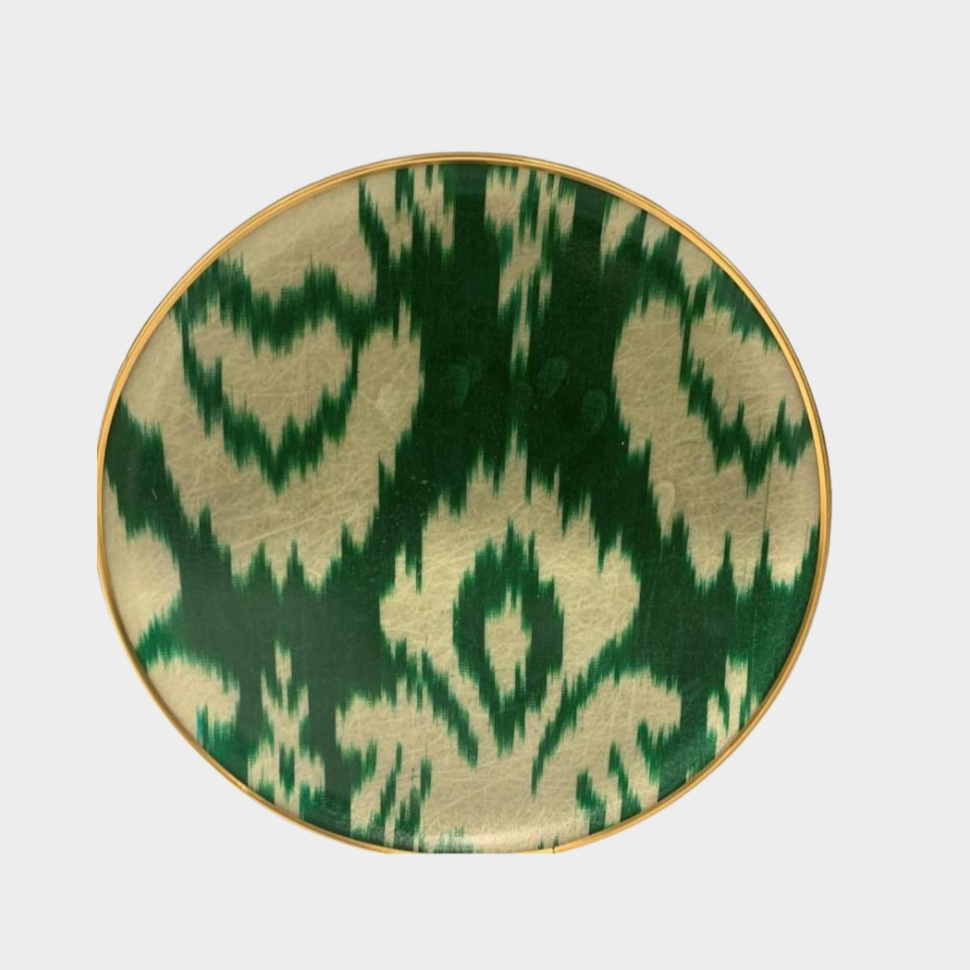 Round Silk Ikat Tray