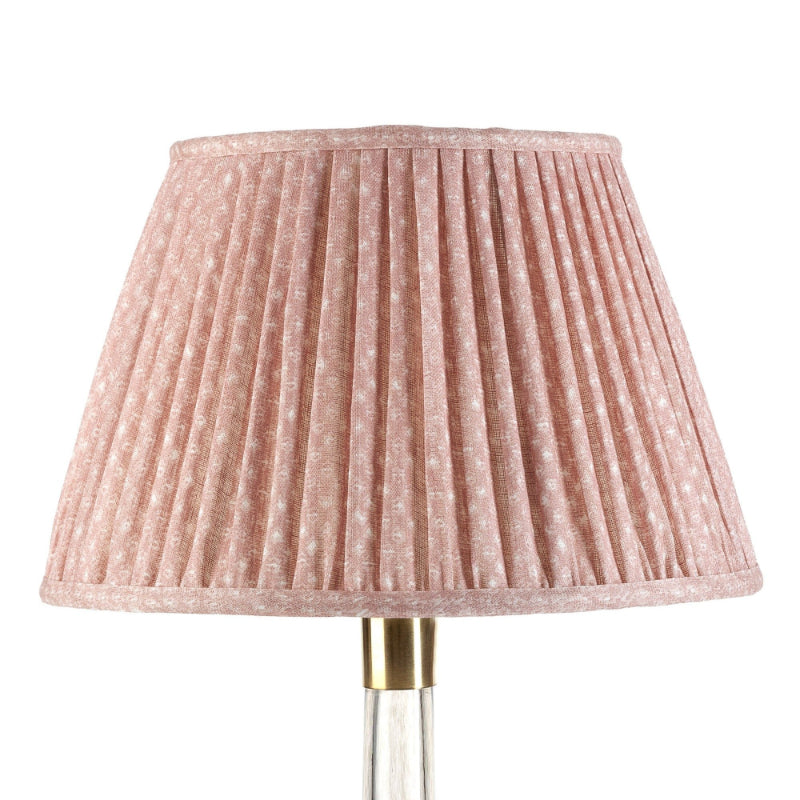 Gathered Lampshade Pink Figured