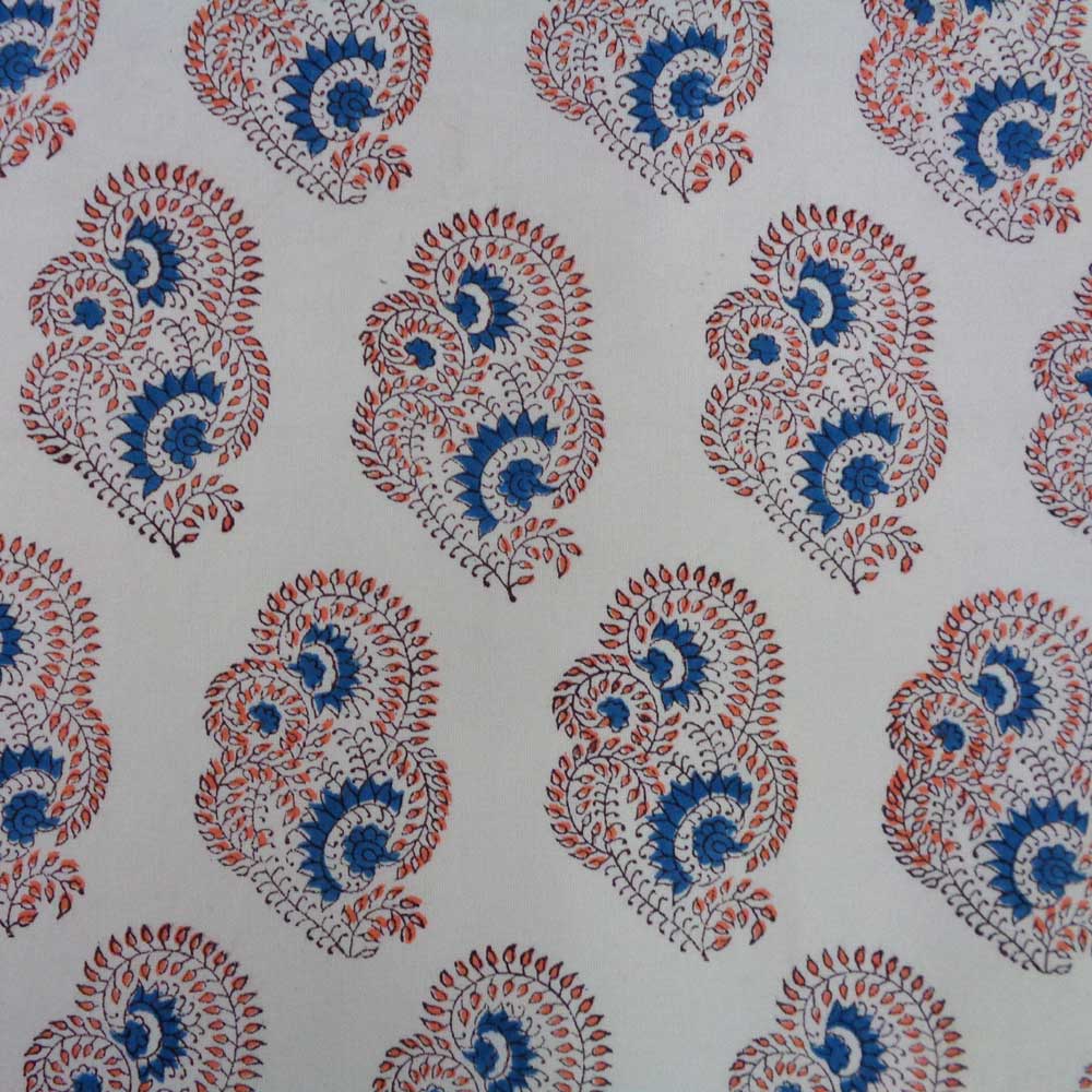 Set of 4 Blue & Pink Paisley Napkins