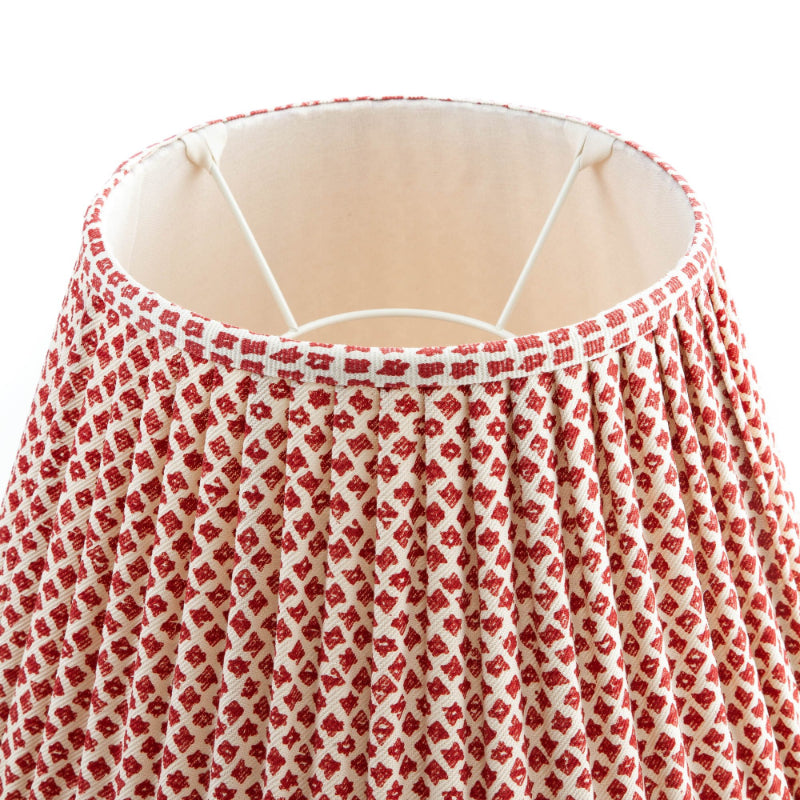 Gathered Lampshade Red Marden