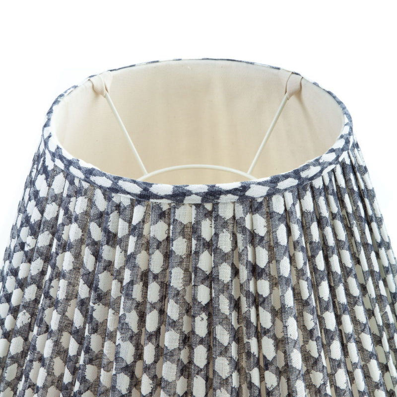 Gathered Lampshade Neutral Wicker