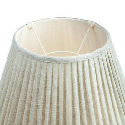 Gathered Lampshade Grey Moire