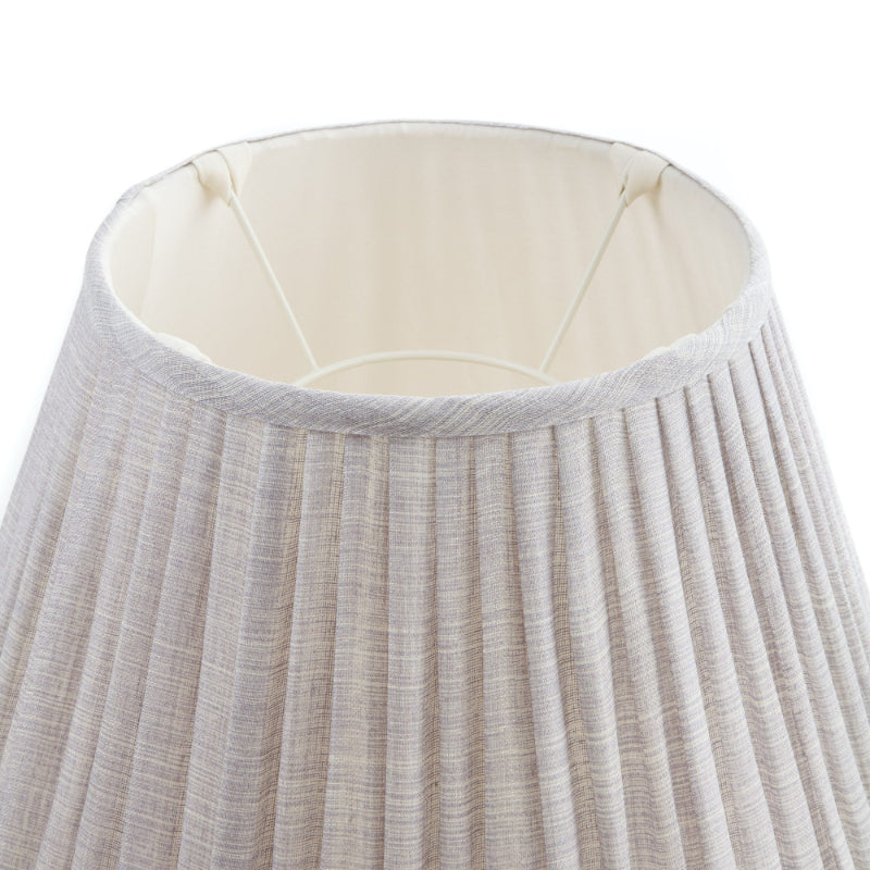 Gathered Lampshade Pewter Moire