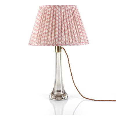 Gathered Lampshade Pink Wicker