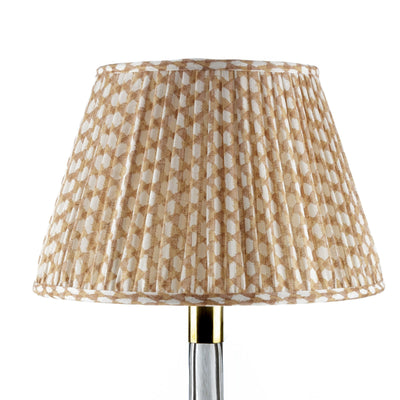 Gathered Lampshade Nut Brown Wicker