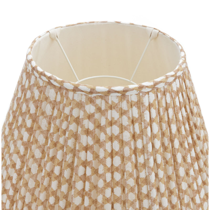 Gathered Lampshade Nut Brown Wicker